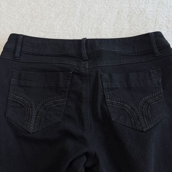 NEW Fade to Blue Denim Jeans Womens Size 10 Black Cuffed Ultimate Stretch Casual - Picture 8 of 13